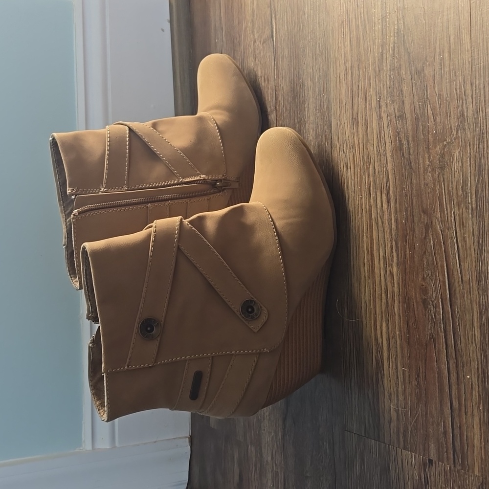Tan booties